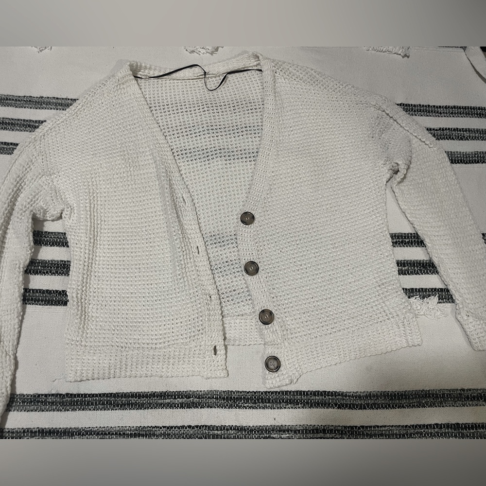 White cardigan